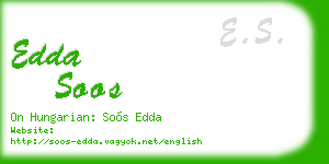 edda soos business card