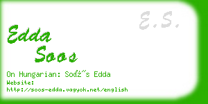 edda soos business card